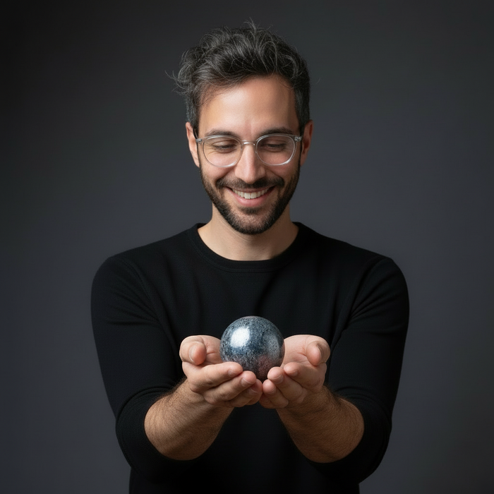 Hematite Sphere Protection Au Natural Crystal Ball