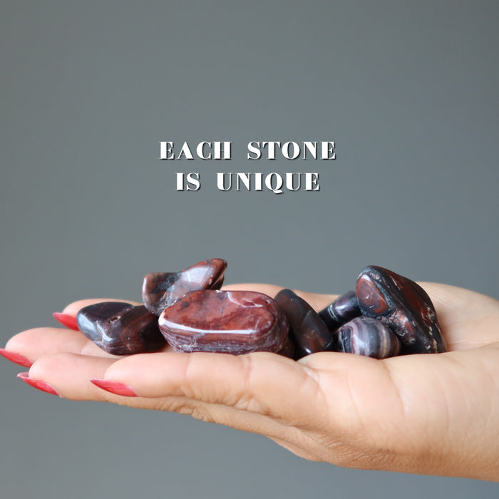 hematite red jasper tumbled stones