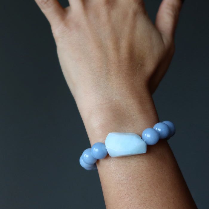 hemimorphite angelite bracelet