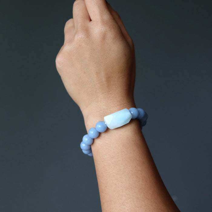 hemimorphite angelite bracelet