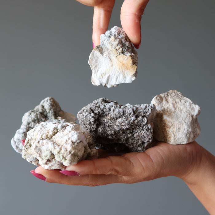 Howlite Raw Crystal Bundle Brainiac Stone White Rock Lot