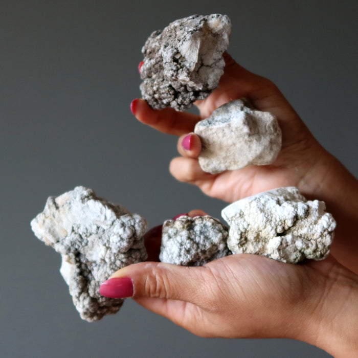 Howlite Raw Crystal Bundle Brainiac Stone White Rock Lot