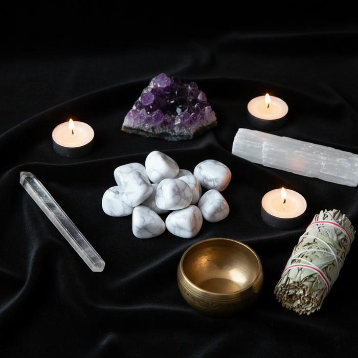 Howlite Tumbled Stone White Knight Crystal