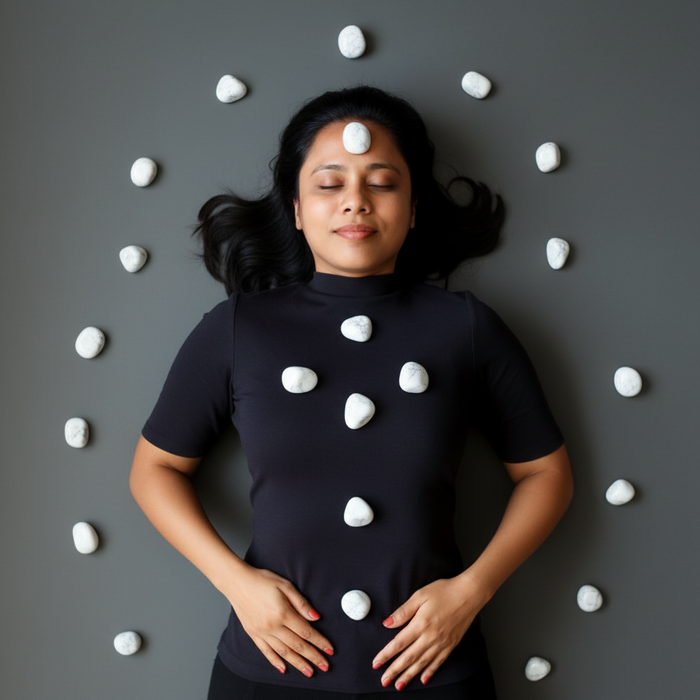 Howlite Tumbled Stone White Knight Crystal