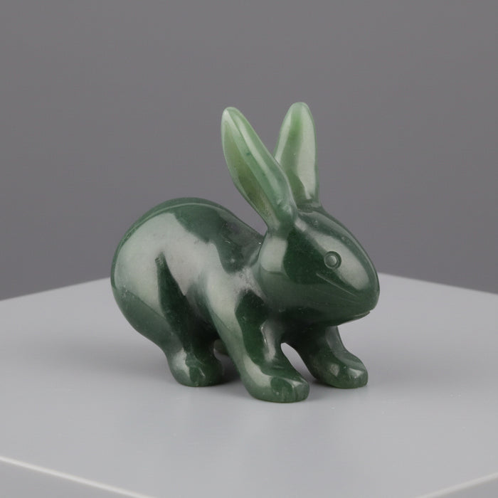 Jade Rabbit Green Canadian Nephrite Hopping Bunny