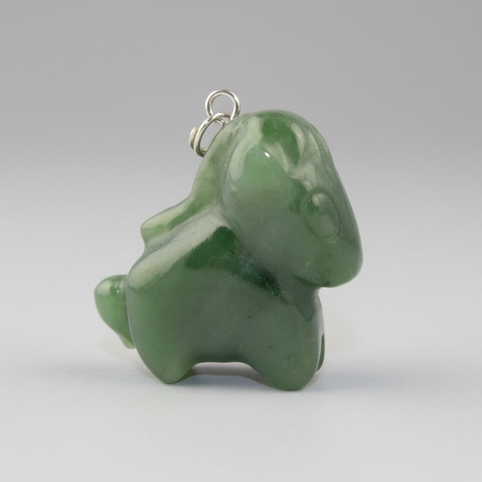 Jade Pendant Cartoon Horse Canadian Nephrite Green