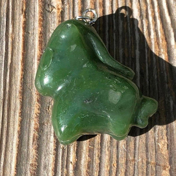Jade Pendant Cartoon Horse Canadian Nephrite Green