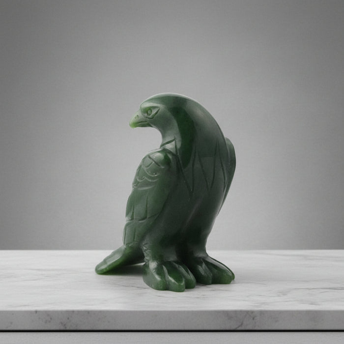 Jade Eagle Regal Bird of Freedom Green Crystal