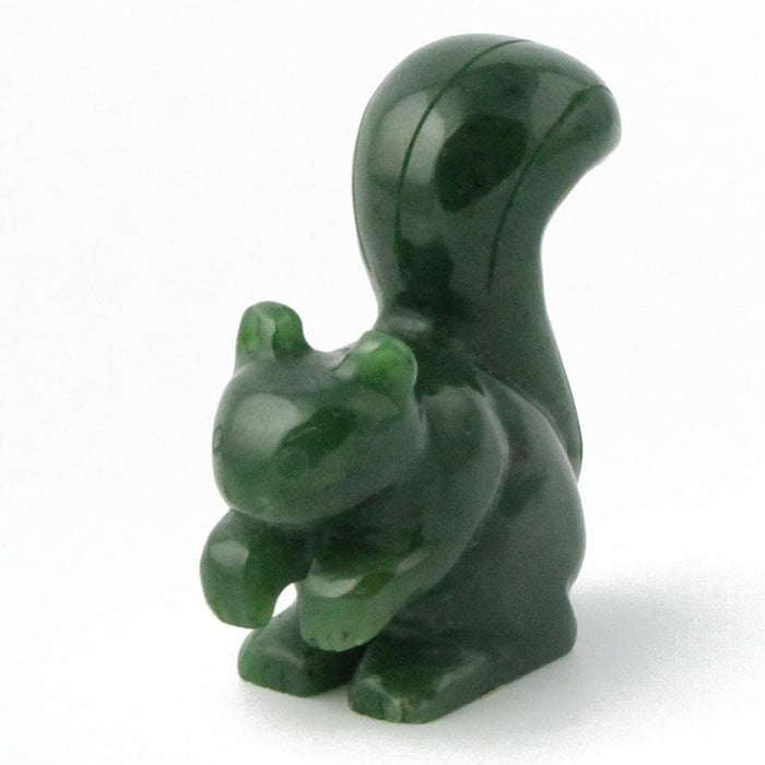 Jade Squirrel Bountiful Rich Green Canadian Nephrite