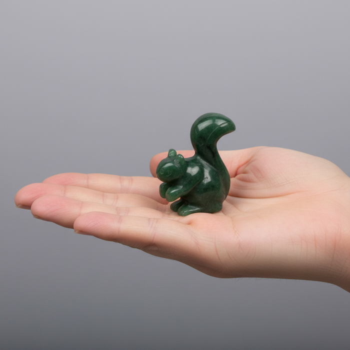 Jade Squirrel Bountiful Rich Green Canadian Nephrite