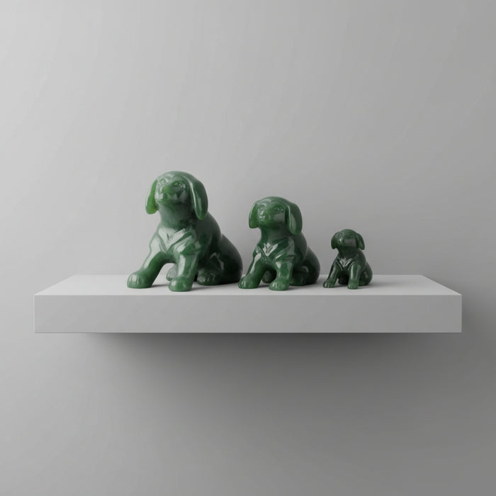 Jade Dog Faithful Labrador Canadian Crystal Figurine