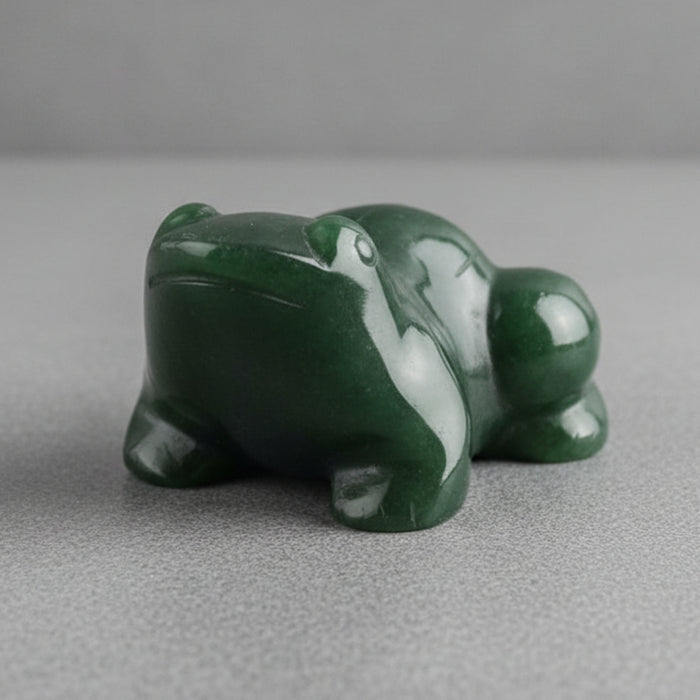 Jade Frog Dreamy Green Canadian Nephrite Figurine