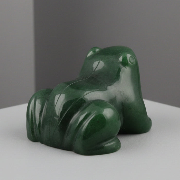 Jade Frog Dreamy Green Canadian Nephrite Figurine