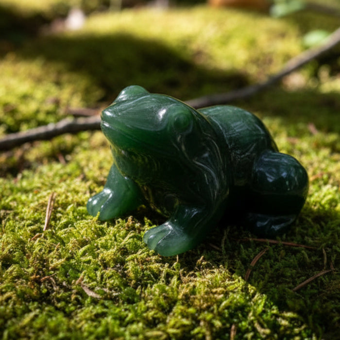 Jade Frog Dreamy Green Canadian Nephrite Figurine