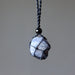 iolite macrame necklace