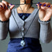 iolite macrame necklace