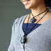 iolite macrame necklaces