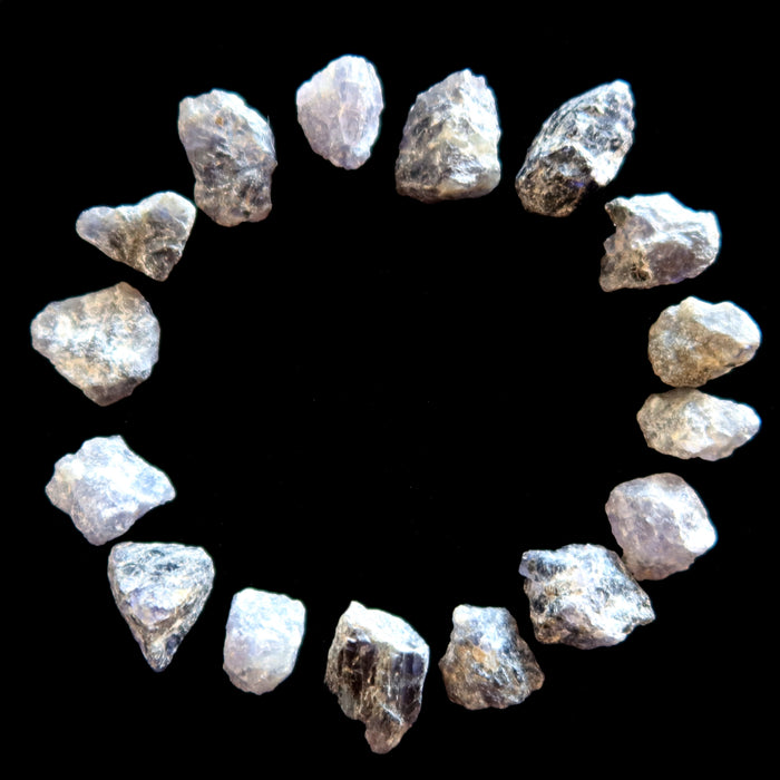 Iolite Raw Bundle of 16 Crystal Third Eye Vision Indigo Stone