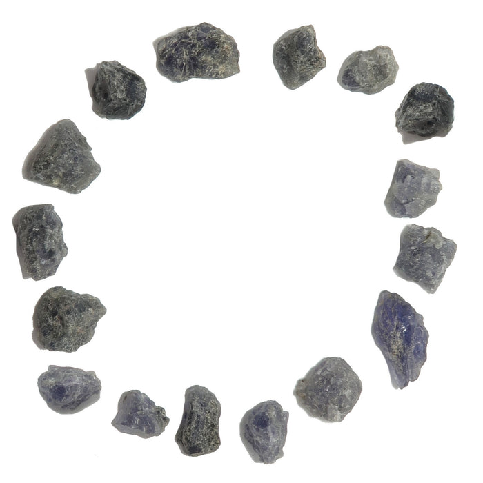 Iolite Raw Bundle of 16 Crystal Third Eye Vision Indigo Stone