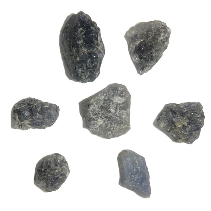 7 raw iolite stone