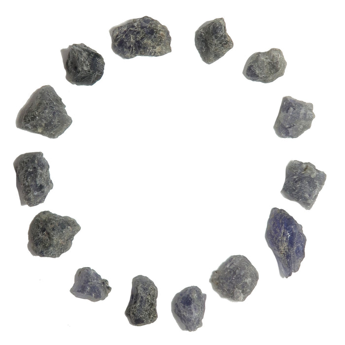 14 raw iolite stone