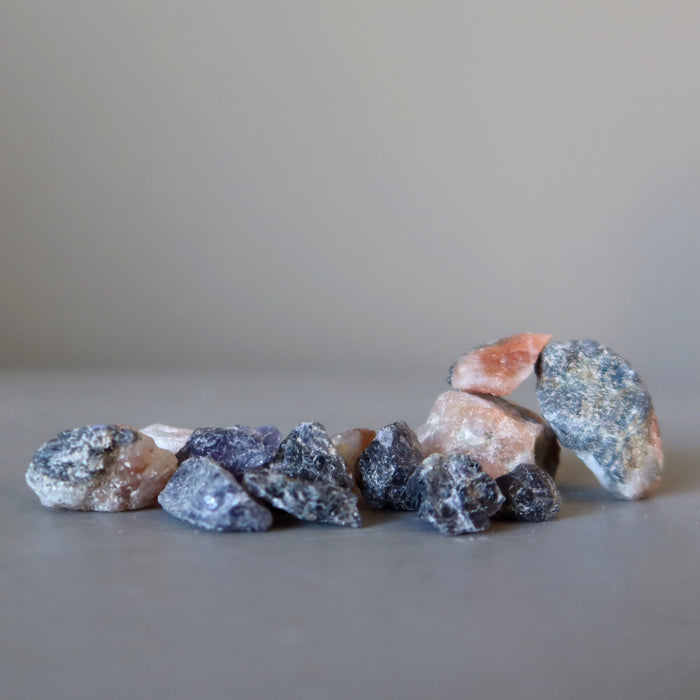 iolite sunstone raw stones