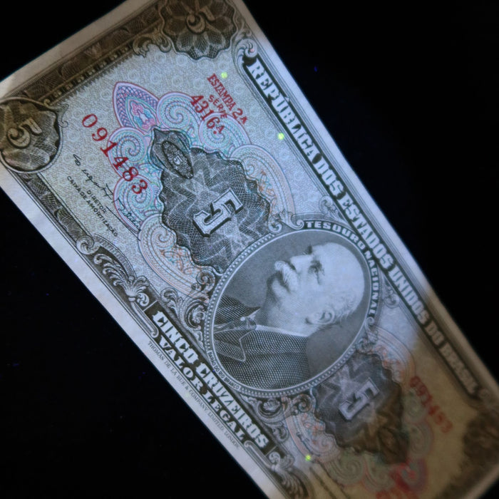 Vintage Banknote Brazil 5 Cruzeiros Estampa 2A Serie 4316A UV Verified