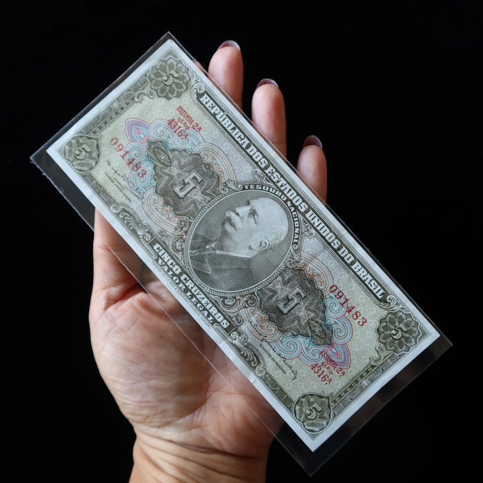 Vintage Banknote Brazil 5 Cruzeiros Estampa 2A Serie 4316A UV Verified