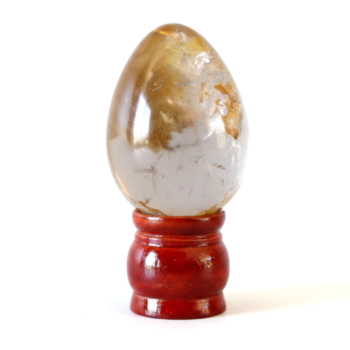 Clear Quartz Egg Fiery Golden Iron Crystal