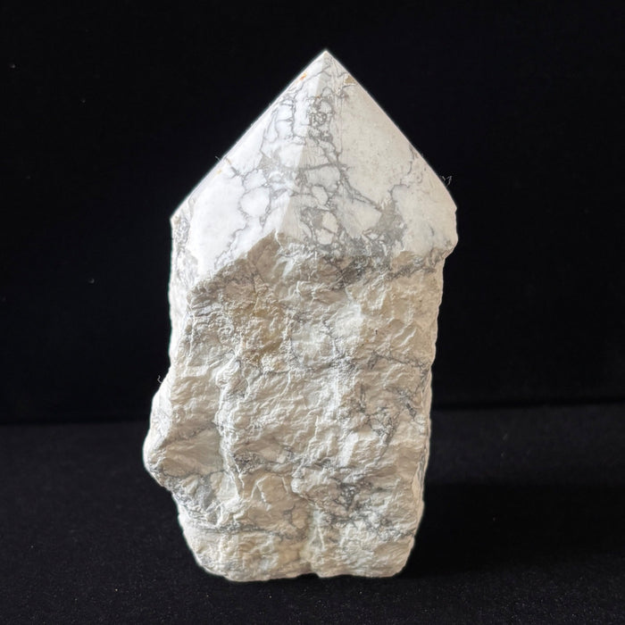 Howlite Tower Wand White Gray Crystal Point