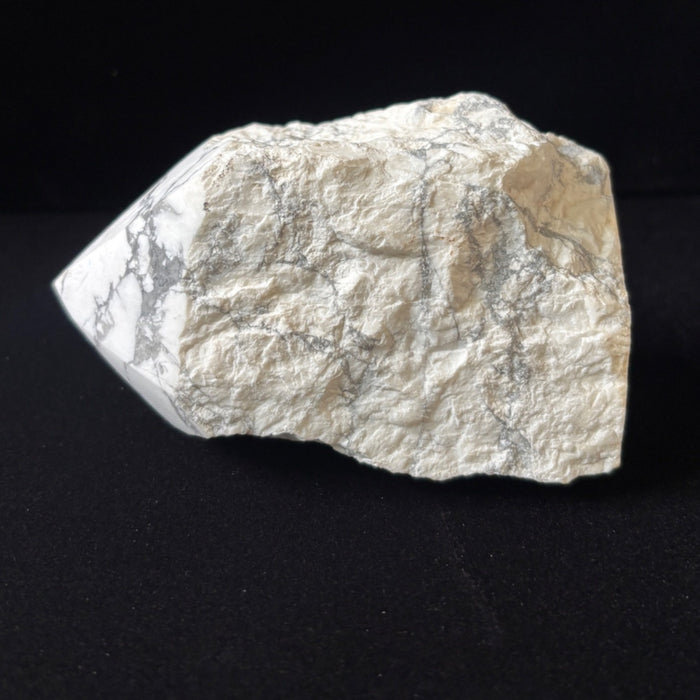 Howlite Tower Wand White Gray Crystal Point