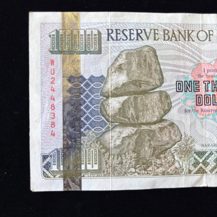 Vintage Banknote Lot of 3 Zambia Zimbabwe Giraffe Elephant African UV Watermark