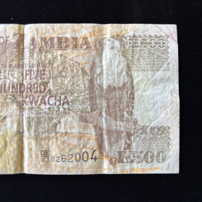 Vintage Banknote Lot of 3 Zambia Zimbabwe Giraffe Elephant African UV Watermark