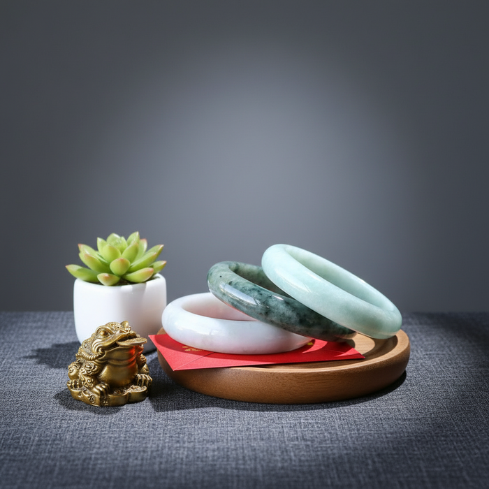 Jade Bangle Green Bracelet of Abundance