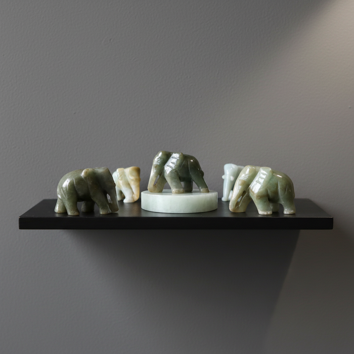 Jade Elephant Green Jadeite Majestic Spirit
