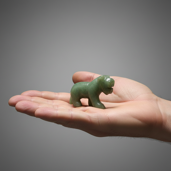 Jade Tiger Animal Green Protection Prosperity