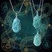 3 jade zodiac snake necklaces on sterling silver