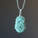 jade zodiac snake necklace on sterling silver