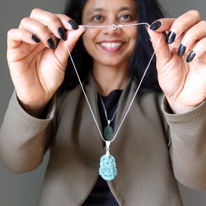 jade dragon pendant necklace
