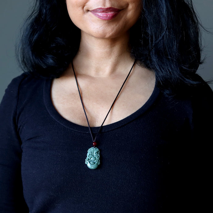 Jade Necklace Year of the Horse 2026 Brown Cord