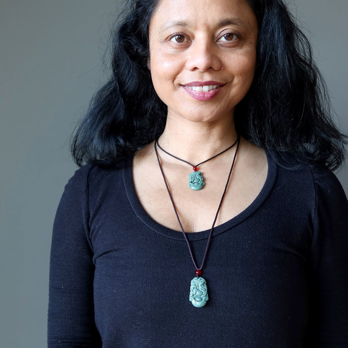 Jade Necklace Year of the Horse 2026 Brown Cord