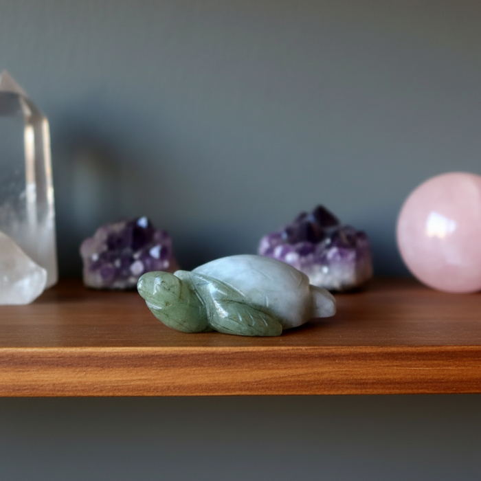 Jade Tortoise Jadeite Swim to Success Sea Turtle