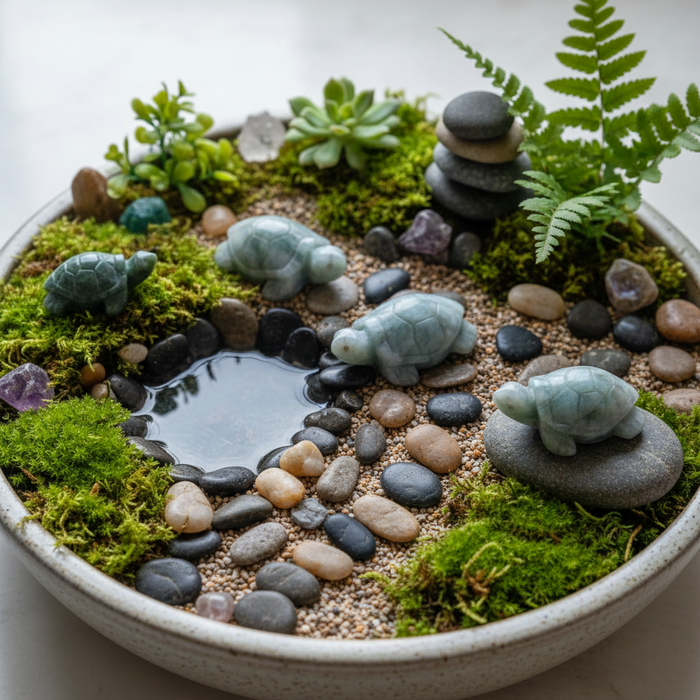 Jade Tortoise Jadeite Swim to Success Sea Turtle