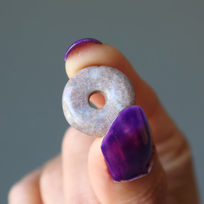 Jasper Donut Bundle of 23 Gemstone Brown Purple Stand Pendant