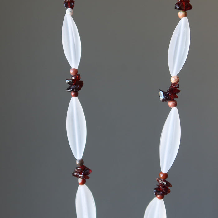 displaying the necklace