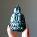 green jasper praying buddha