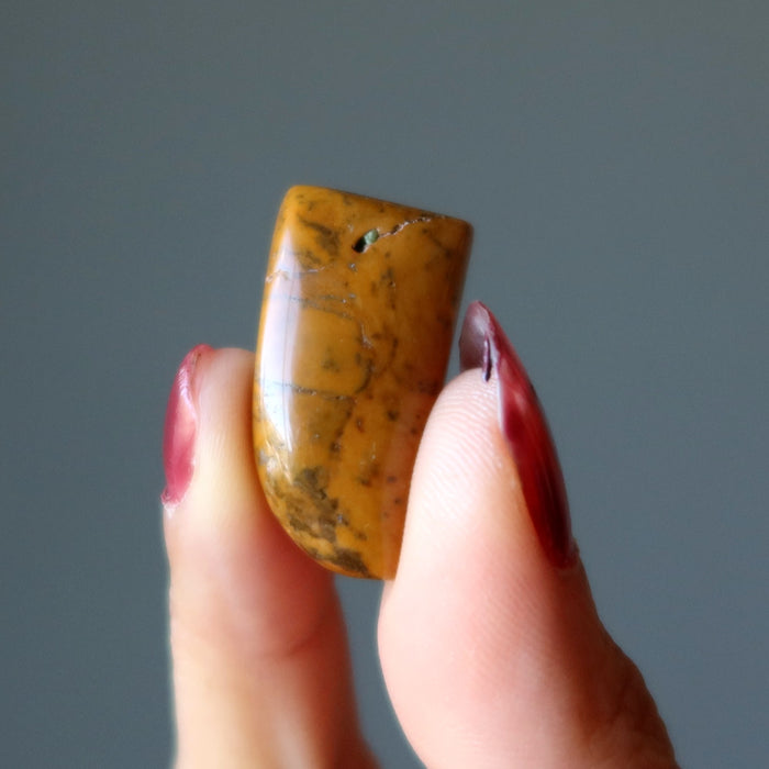 Jasper Grid Crystal Set of 34 Cabochon Yellow Brown Stones