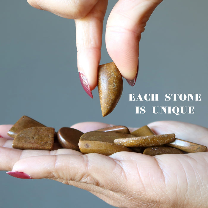 Yellow Jasper Grid Crystal Set of 3 Nature Mandala Gems