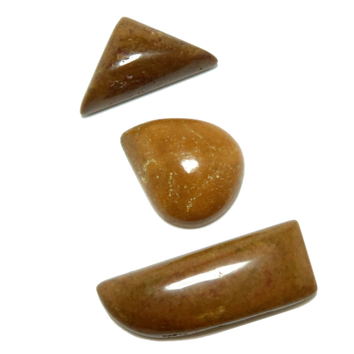 Yellow Jasper Grid Crystal Set of 3 Nature Mandala Gems