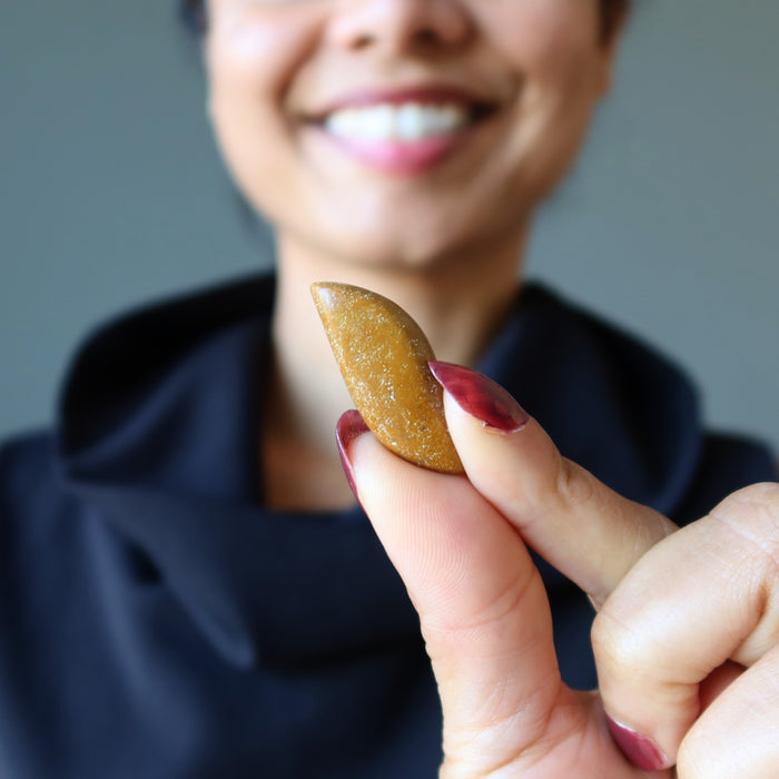 Yellow Jasper Grid Crystal Set of 3 Nature Mandala Gems